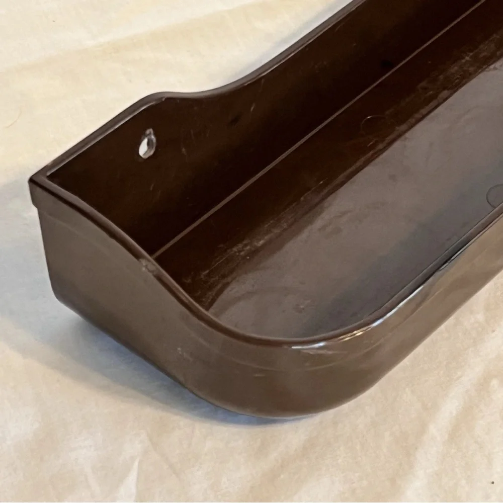 Vintage Sewing Machine Cabinet Door Brown Tray for Accessories Notions Spools